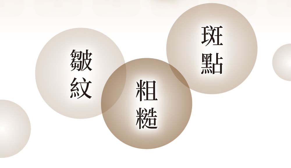 皺紋粗糙斑點